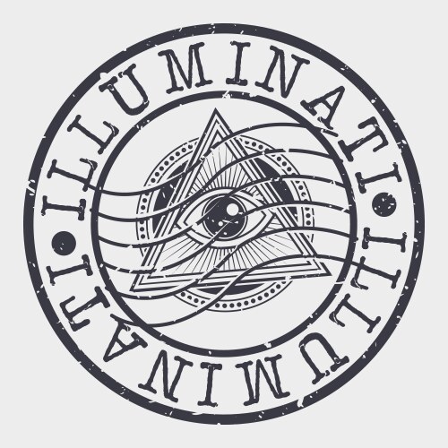 Illuminati Eye Stamp - Vintage Style Vector Image