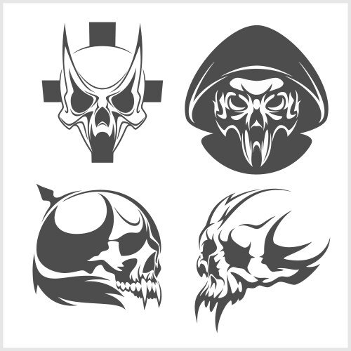 Set of skulls Vector Image