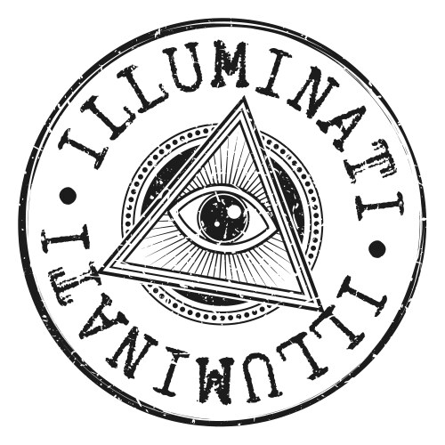 Illuminati Eye Stamp - Vintage Style Vector Image