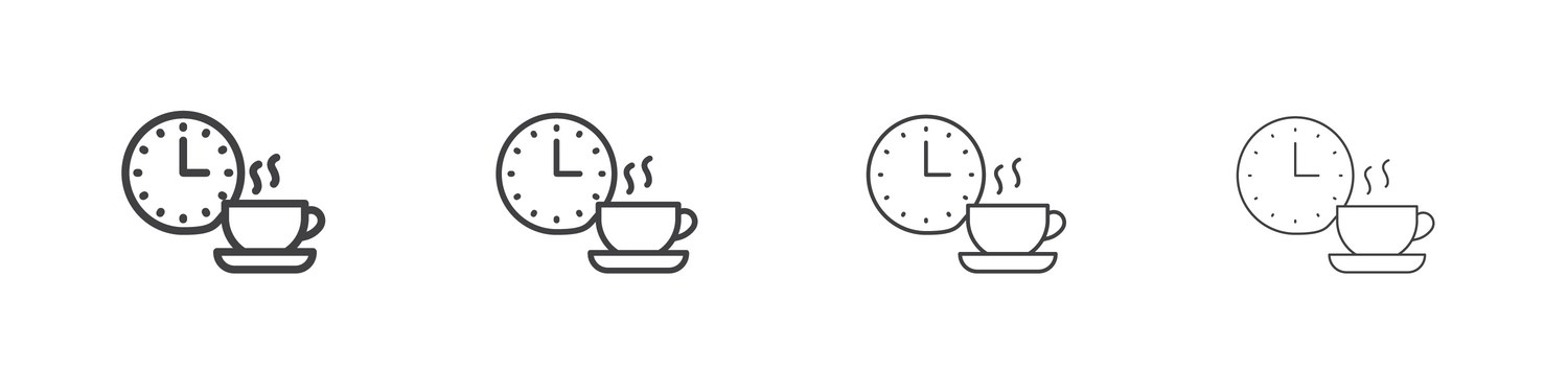 Break Time Icon - Simple Linear Style – Royalty-Free Vector | VectorStock