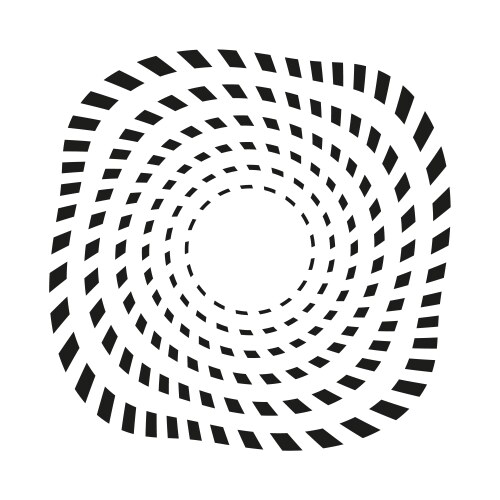 Dotted spiral pattern circular segment optical vector image