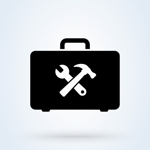 Toolbox with instruments inside workmans vector image