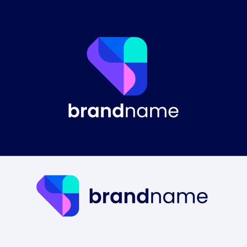 V letter overlapping shape logo design – Royalty-Free Vector | VectorStock