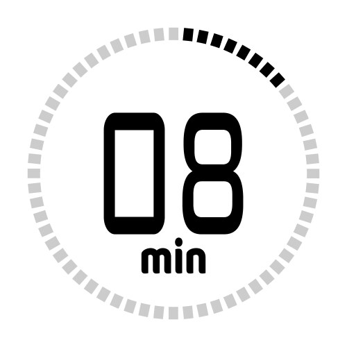 Minutes countdown timer vector image