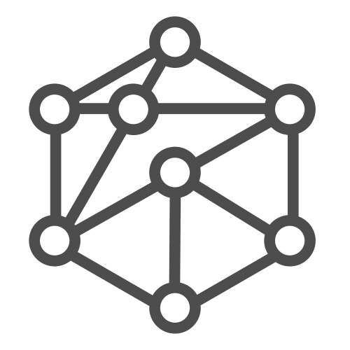 Cube Network Icon - Blockchain vector image