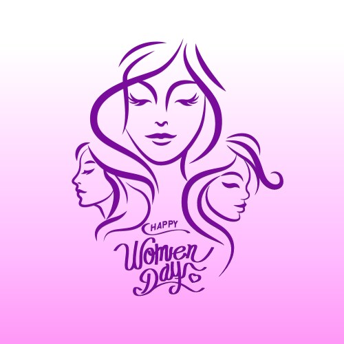 Womens day women icon logo flat design vector image