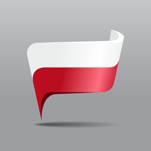 Polish Flag Pointer Map Layout vector image