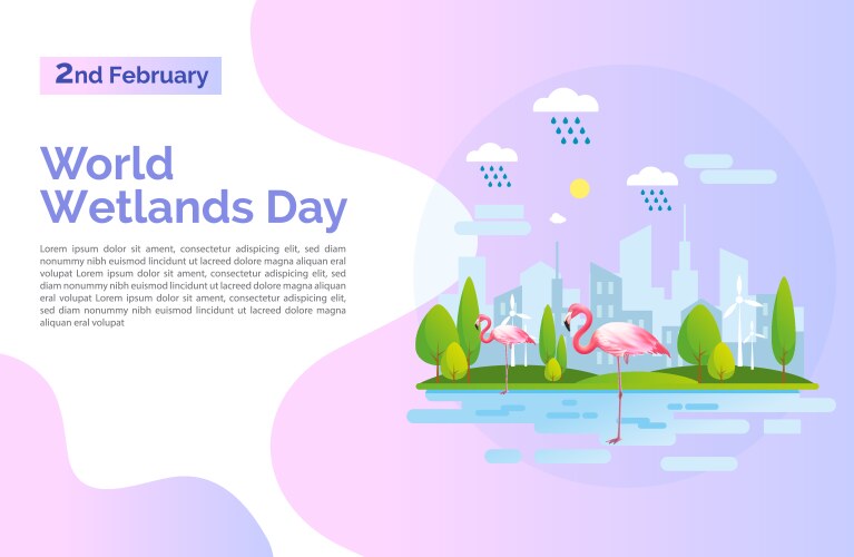 World wetlands day vector image