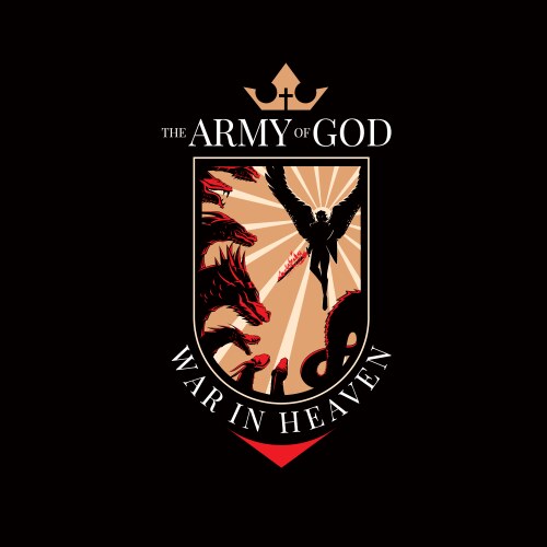 Archangel Michael vs. Dragon - War in Heaven Vector Image