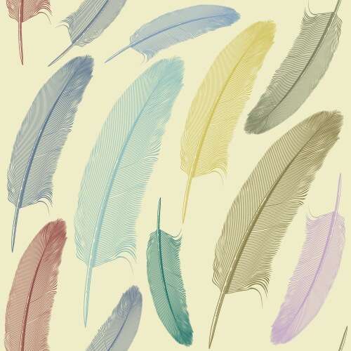 Feather seamless background Royalty Free Vector Image