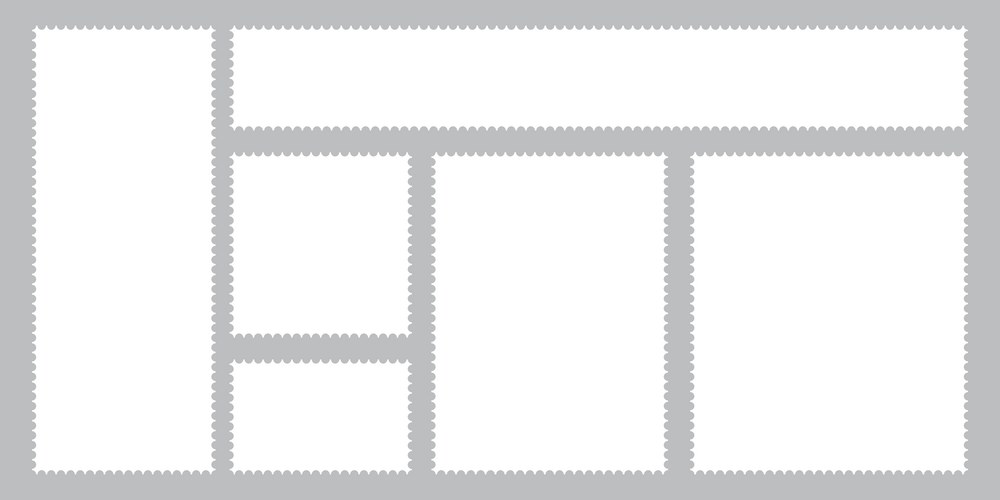 Postage Stamp Frames - Empty Border Set Vector Image