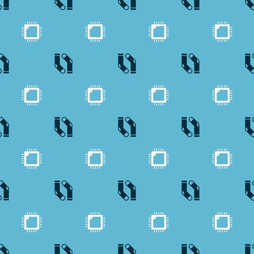 Set socks and processor with cpu on seamless vektorbild