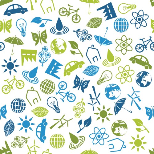 Environmental frame seamless pattern background Vector Image