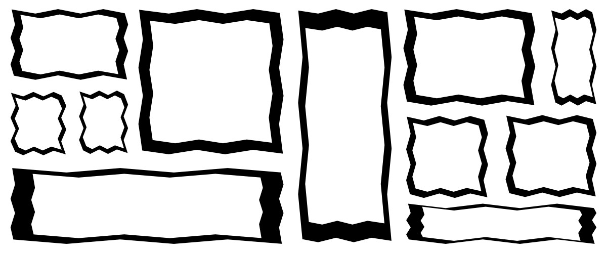 Hand-drawn text frames Royalty Free Vector Image