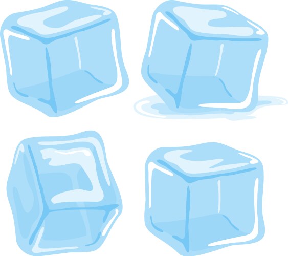 Ice cubes Royalty Free Vector Image - VectorStock