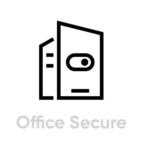 Switch office secure security icon editable line vector image
