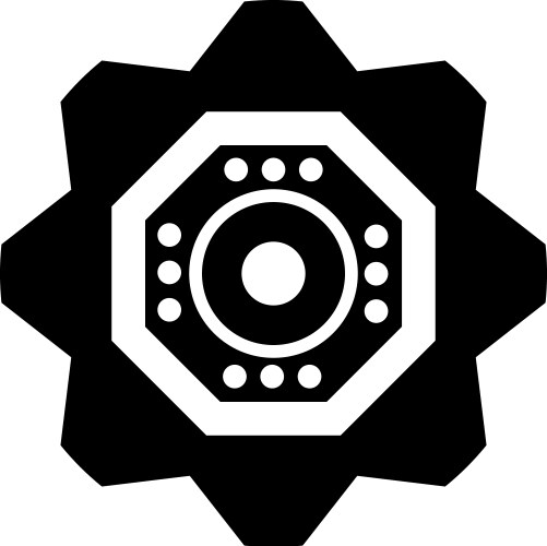 Flat cogwheel icon vector image