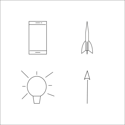 Web simple linear icon setsimple outline icons vektorbild