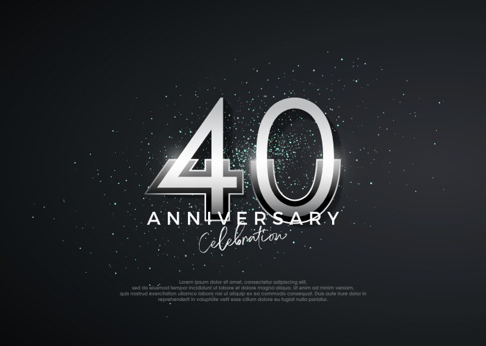 Simple and elegant numbers 40th anniversary Vector Image