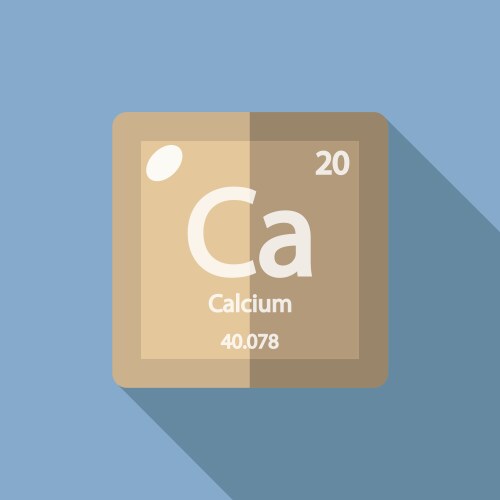 chemical element calcium flat vector image