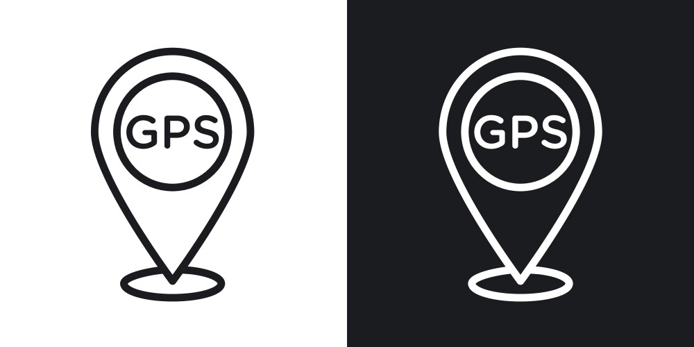 Gps icon set Royalty Free Vector Image - VectorStock