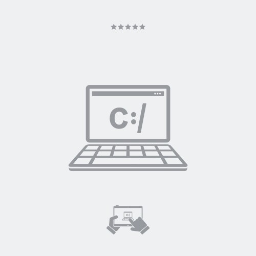 Digital programming software icon vector image