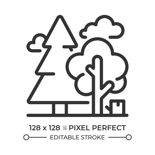 Deforestation linear icon Royalty Free Vector Image