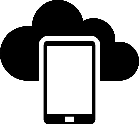 Smartphone cloud computing data backup flat vector image
