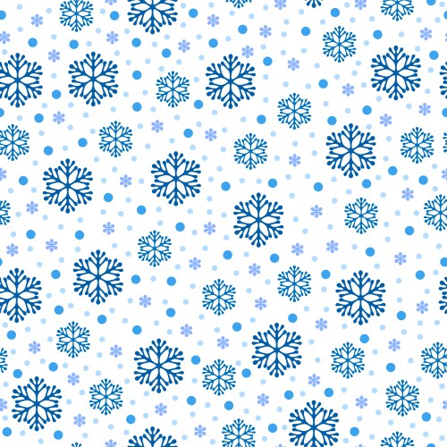 christmas snowflakes pattern seamless vector image