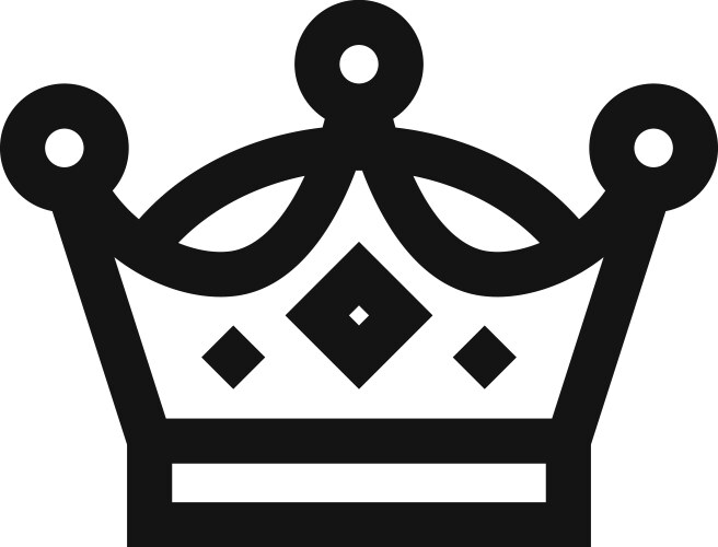 Princess crown icon simple black style Royalty Free Vector