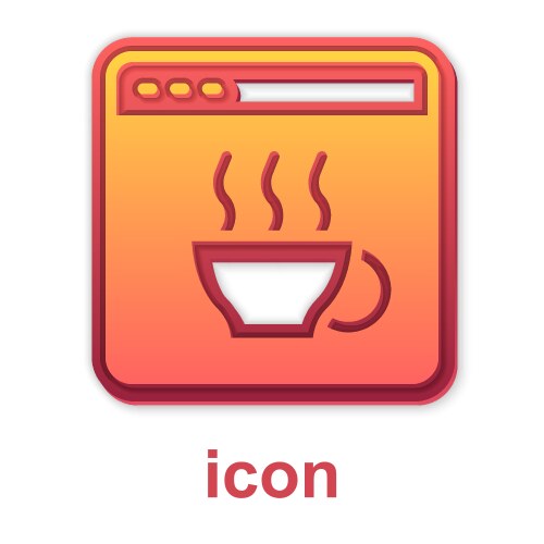 Gold software web developer programming code icon vector image
