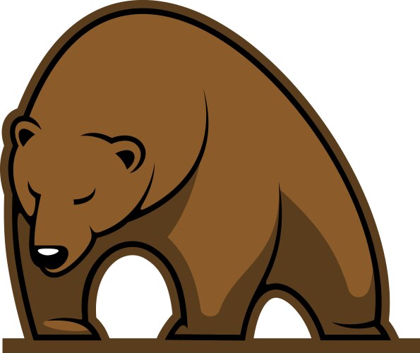 Cartoon Brown Bear Vector Image