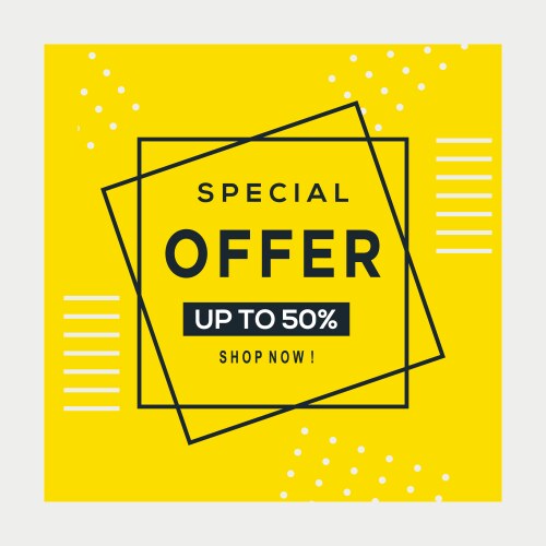 sale banner template design big special offer vector image