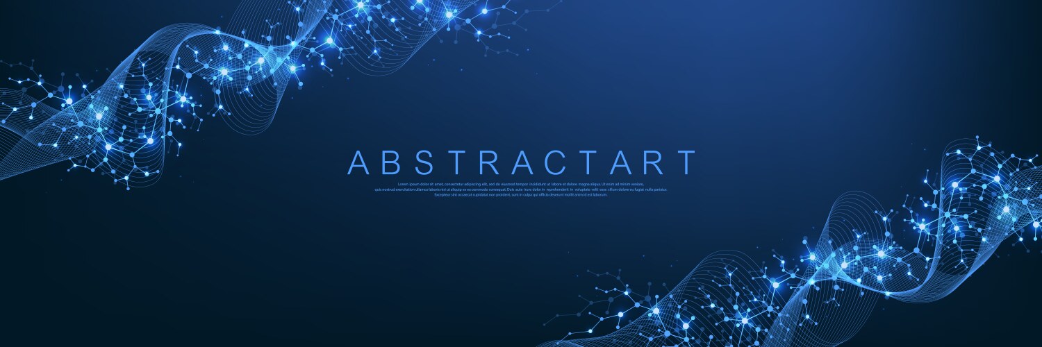 abstract molecules structure background vector