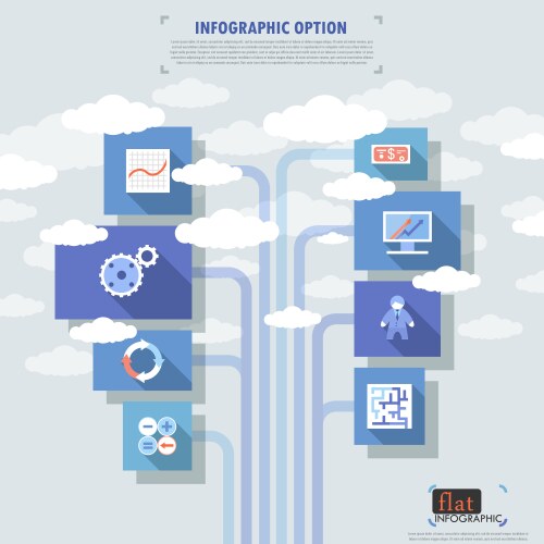 Flat infographic design Royalty Free Vector Image