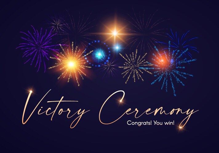 victory abd award design abstract shining vector image