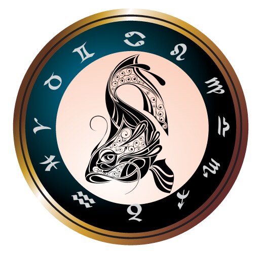 Horoscope Wheel Royalty Free Vector Image Vectorstock