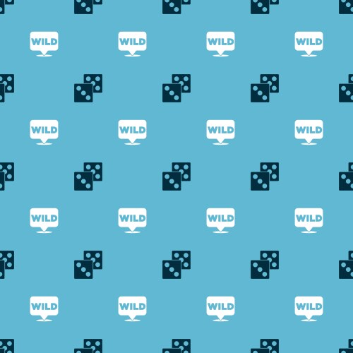 Set game dice and pointer to wild west on seamless vector image