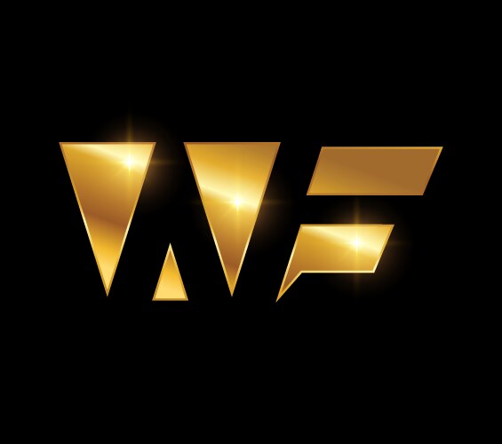 Wf monogram logo icon Royalty Free Vector Image
