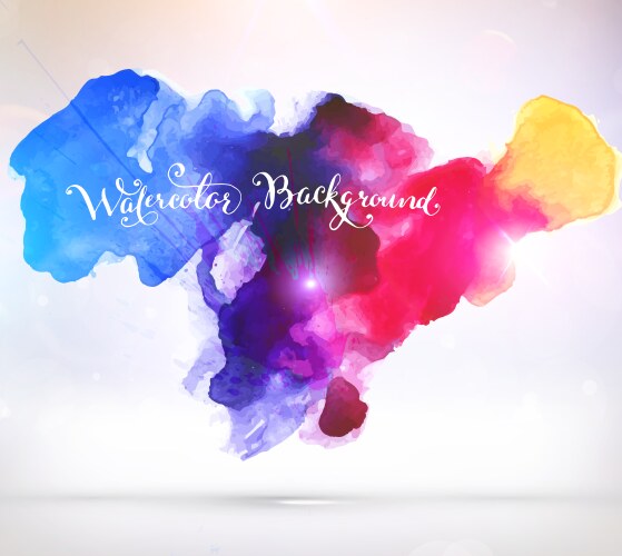 Vibrant Watercolor Splash Vector Image