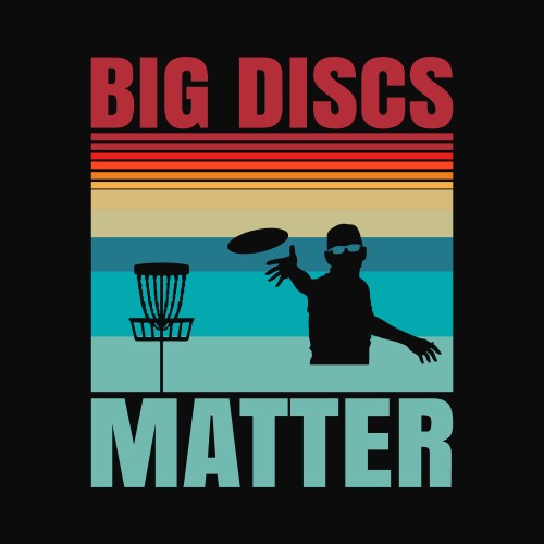Big disc matter frisbee golf fan Vector Image