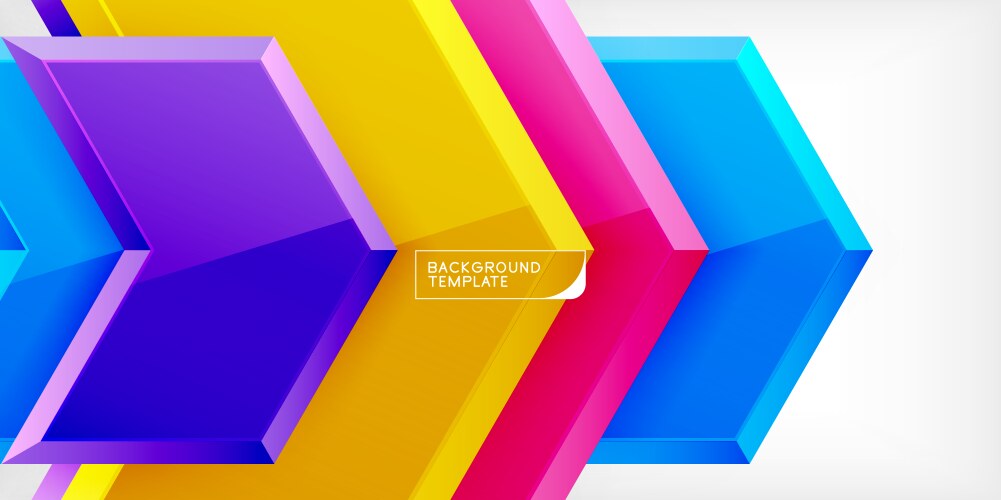 3d arrow techno design template Vector Image