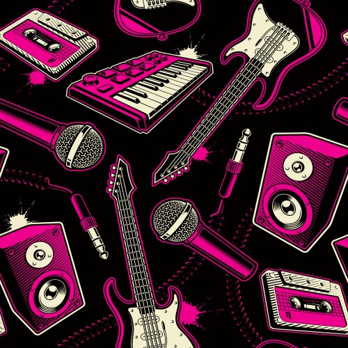 Music seamless pattern Vector Image