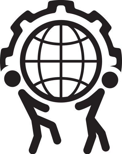 Global support icon flat design – Royalty-Free Vector | VectorStock