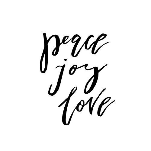 Peace Joy Love Christmas Card Vector Image