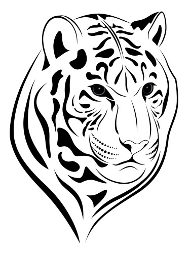 Abstract Tiger Graphic Vector Image