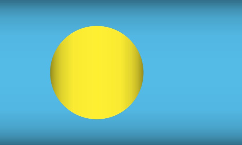 Flag palau Vector Image