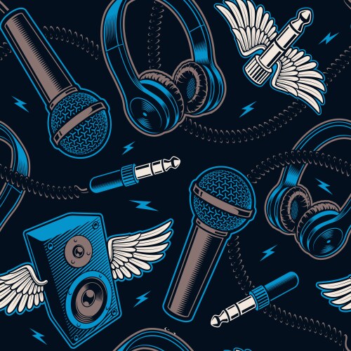 Music seamless background Vector Image