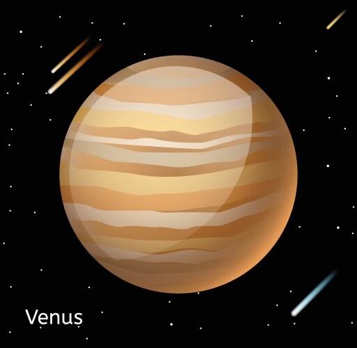 Venus realistic planet Royalty Free Vector Image