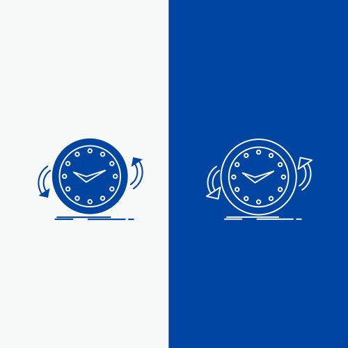 Backup clock clockwise counter time line vektorbild